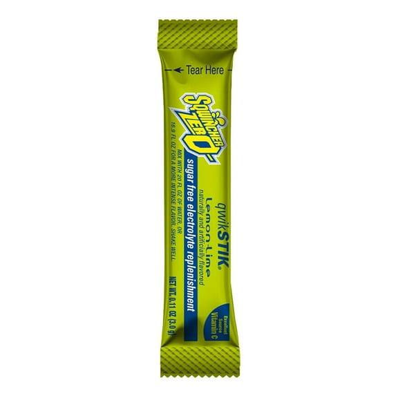 Sqwincher Quik Stik Zero Lemon-Lime Electrolyte Replenishment Drink Mix (Sold as BG/50)