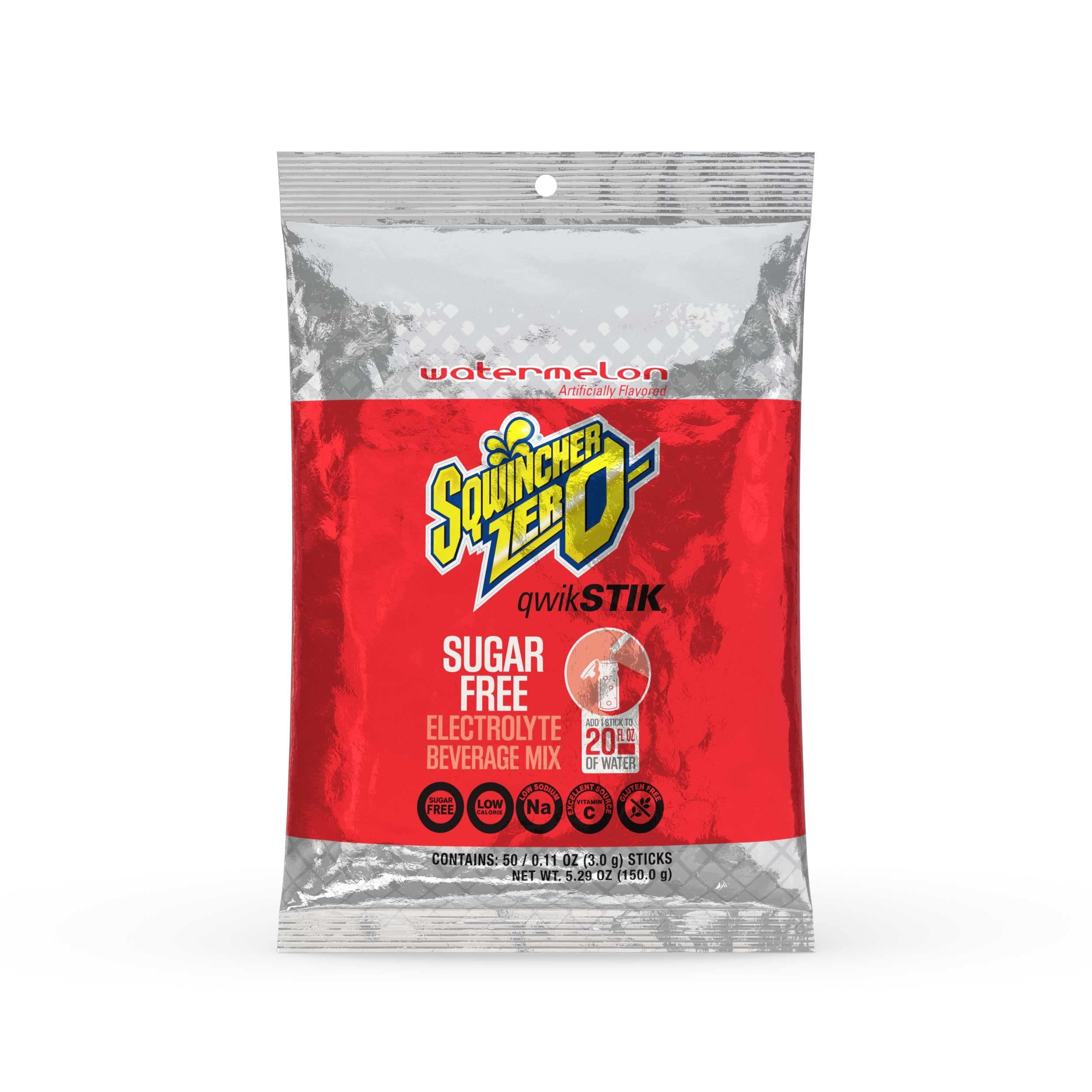 Sqwincher Qwik Stik Lite Electrolyte Drink Powder Concentrate, Fruit Punch, 50 Each per Package