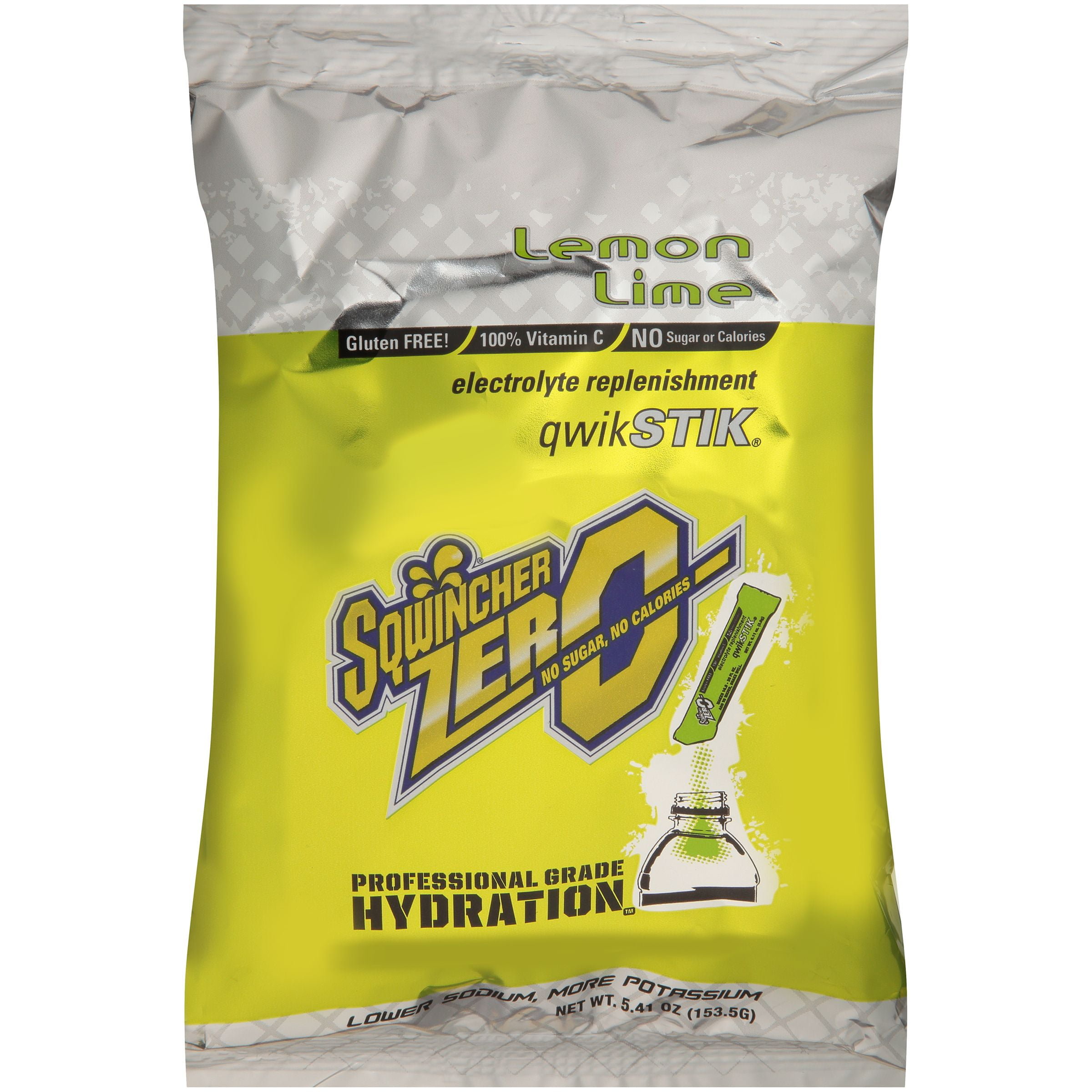 Sqwincher, Zero Sugar, Lemon Lime, 50 Sticks - Walmart.com