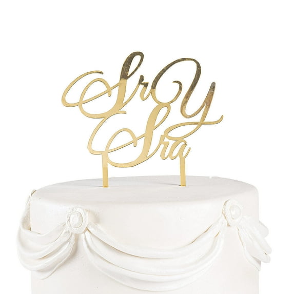 Sr Y Sra Cake Topper - Home Decor - 1 Piece