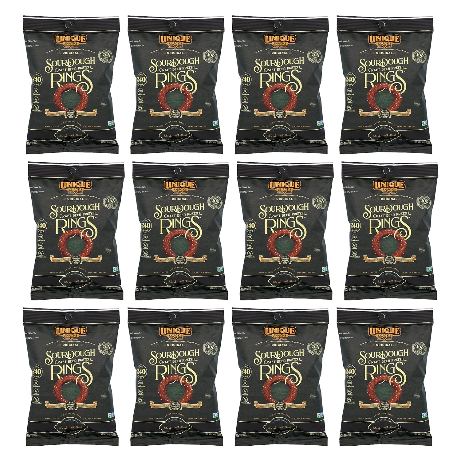 Srdgh Craft Pretzel Rings, Delicis Homestyle Baked Snack Bag, Vegan