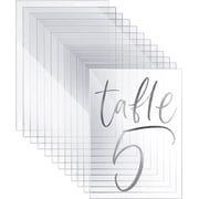 Srenta Clear Acrylic Glass Sheet, 12 Pack Plexiglass Sheets, PMMA Cast Acrylic Sheet Plate, 5 x 7 Glass Sheets for Art Crafts Projects, Laser Engraving, Cutting, Wedding Table Numbers | 1 MM Thick