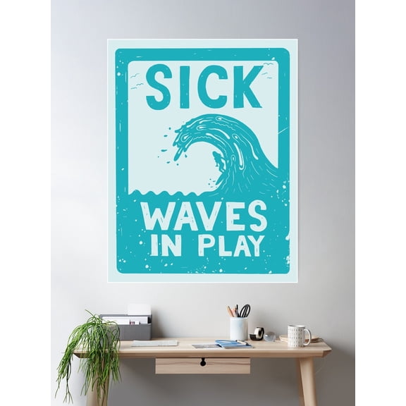 Srf Zne Poster Wall Art, Modern Wall Decor For Living Room Bedroom, 24x36 UNFRAMED