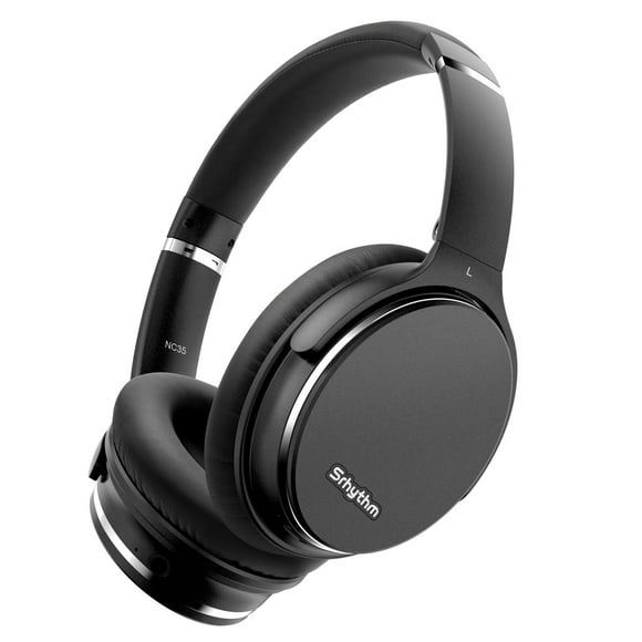 Srhythm NC35 Noise Cancelling Headphones, Wireless Bluetooth 5.3, 50+ Hours Playtime, Over-Ear