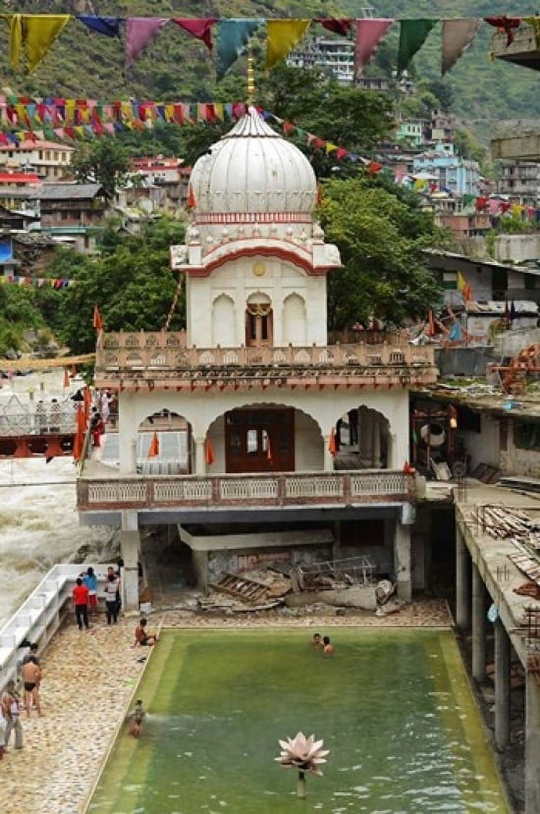 Sri Guru Nanak Ji Gurdwara Shrine Manikaran Himachal Pradesh India Canvas Art - Anthony Asael DanitaDelimont (11 x 16)