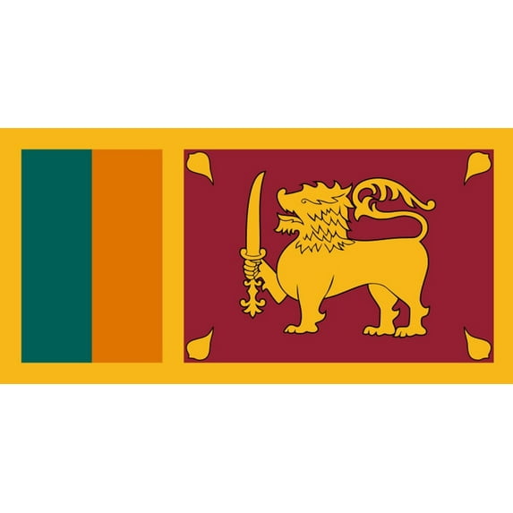 Sri Lanka Flag Decal Sticker - 6 inches wide