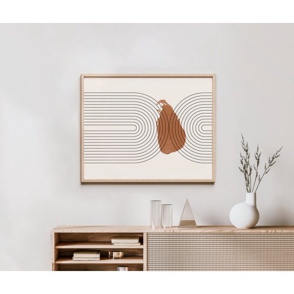 Sri Lanka Map Wall Art Print, Mid Century Retro Country Decor