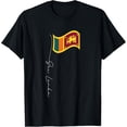 thumbnail image 1 of Sri Lanka Signature Flag Pole - Patriotic Sri Lankan Flag T-Shirt men and women can wear, black, white, gifts, 1 of 4