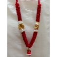 Sri Sainath Enterprises Red With White Flowers And Golden Rose Garland