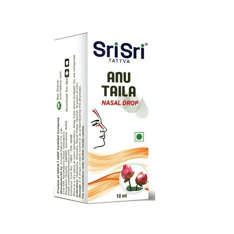 Sri_Sri Ayurvedic Anu Taila – Nasal drops, 10ml - Walmart.com