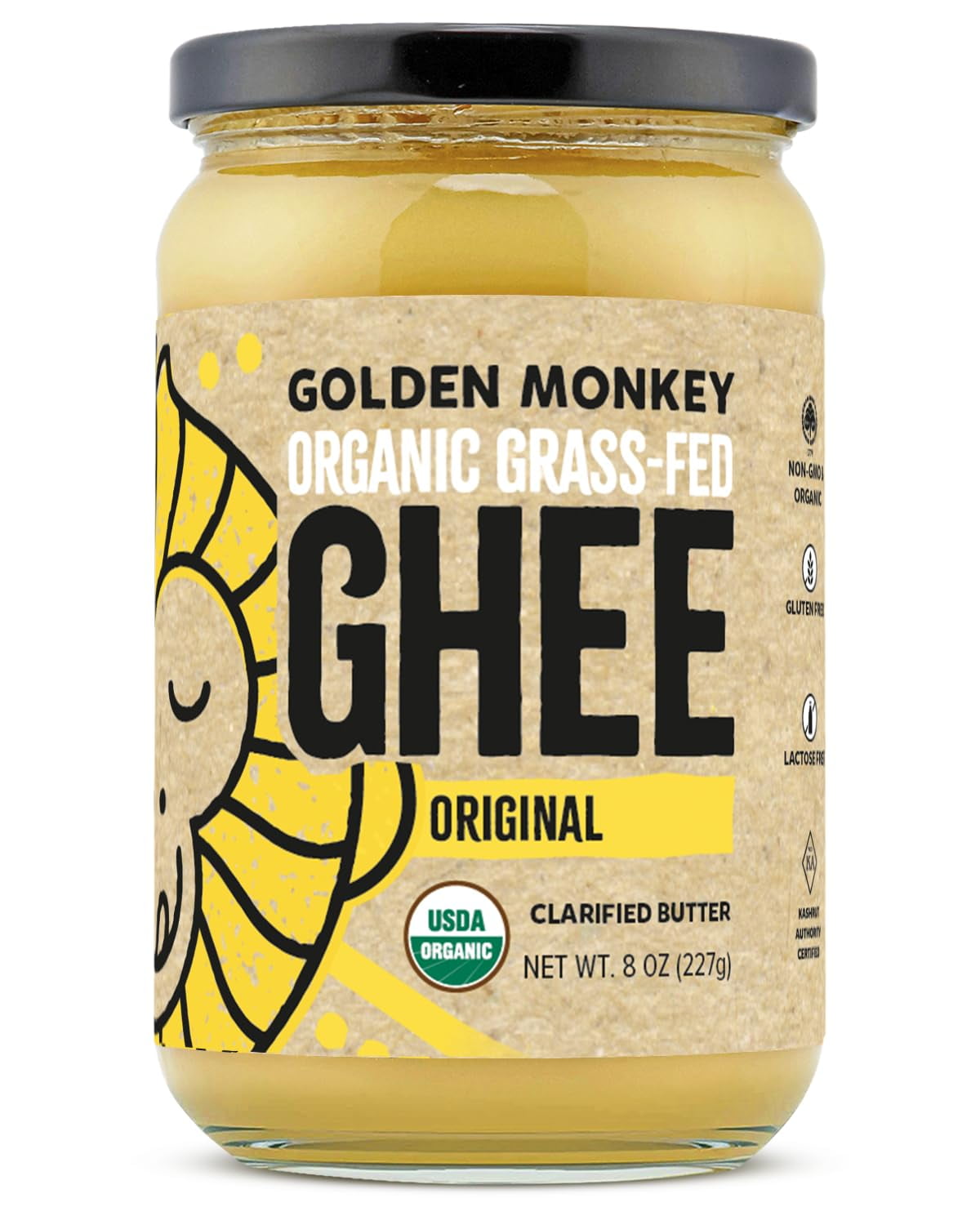 Sri Sri Tattva Organic Grass Fed Ghee Clarified Butter 8 Oz Ghee