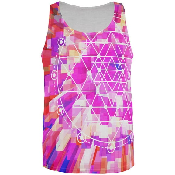 Sri Yantra Sacred Geometry All Over Mens Tank Top Multi LG