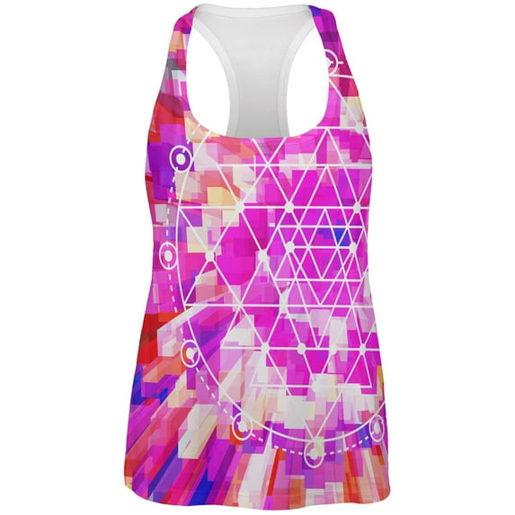 Sri Yantra Sacred Geometry All Over Womens Work Out Tank Top Multi SM