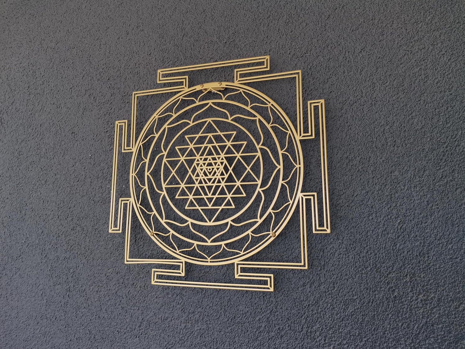 Sri Yantra Sacred Geometry Metal Wall Decor, Sacred Geometry Metal Wall ...