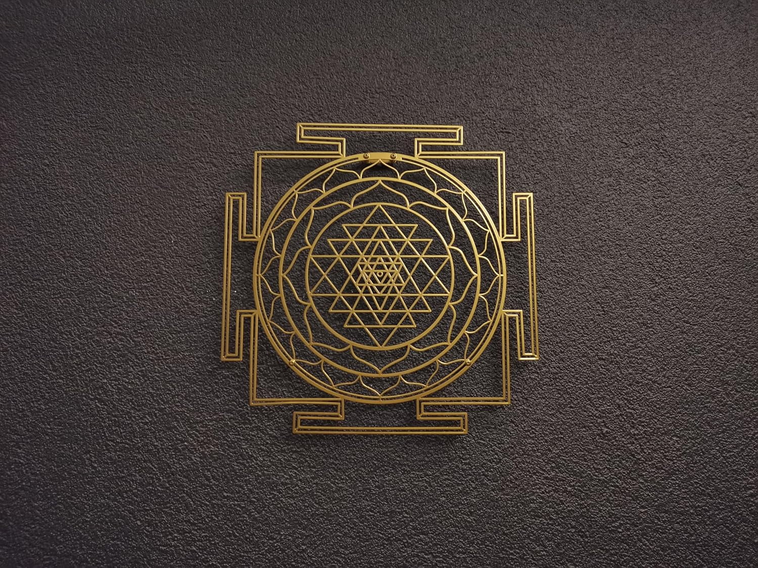 Sri Yantra Sacred Geometry Metal Wall Decor, Sacred Geometry Metal Wall ...