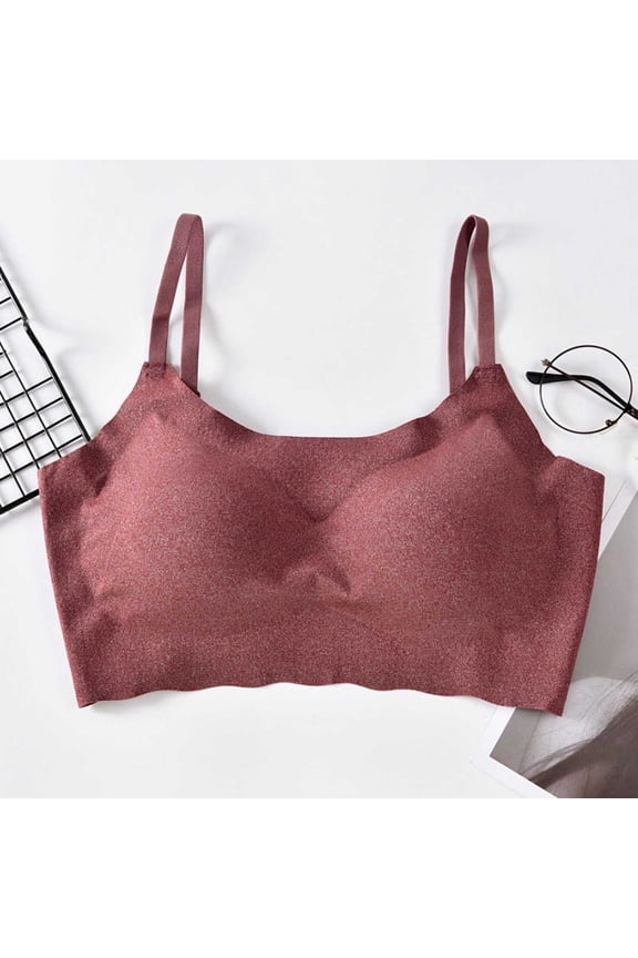 Bras for Large Breasted Women Full Coverage,Supportive Bras Pack,Racerback Underwire Bralette ,Everyday Basic Sleeping Bra Bracieres Para Mujeres,Red 2X