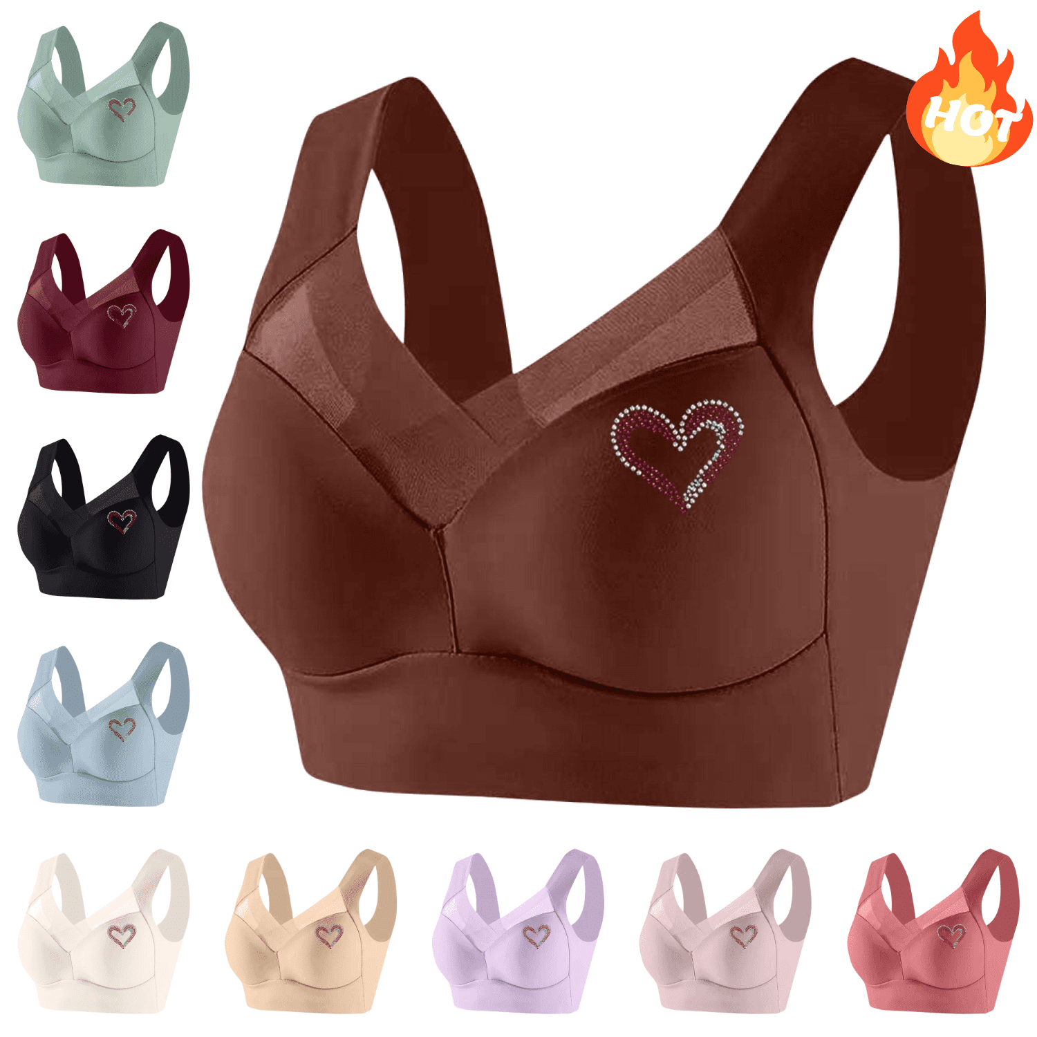 Sriper Bras for Plus Size Women Full Coverage,Cute Sports Bras Plus ...