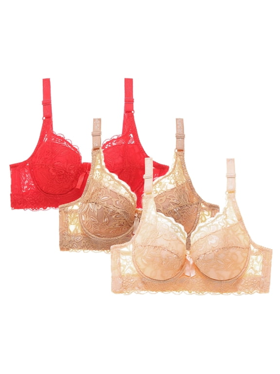 Bras for Large Breasted Women 42Ddd 3 Pack,Cooling Bras Plus Size,Everyday Basic Sleeping Bra Brasieres Para Mujer Sin Varilla,Khaki 2X