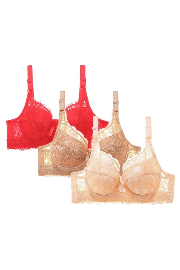 Bras for Large Breasted Women 42Ddd 3 Pack,Cooling Bras Plus Size,Everyday Basic Sleeping Bra Brasieres Para Mujer Sin Varilla,Khaki 2X