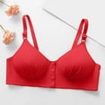 thumbnail image 1 of Sriper Button Front Bras for Large Breasted Women,Black Wireless Bralette ,Summer Clearance,Everyday Basic Sleeping Bra Brasieres Para Mujer Levanta Busto,Red M, 1 of 5
