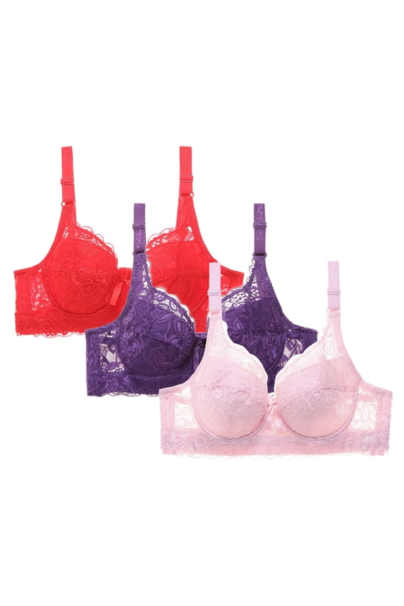 Comfort Bra Wirefree 3 Pack,34Dd Wireless Push Up Bralette,Supportive Bras,Everyday Basic Sleeping Bra Brasieres Sin Varillas Para Mujer,Multicolor 4X