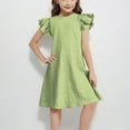 thumbnail image 1 of Sriper Floral Puff Sleeve Dress Girls 12-14,Camisole Dress for Juniors, Dresses for Girls 10-12 Long,Girls Clothes Size 10 12,Ropa De Ninas 5T, Green 8-9Years, 1 of 8