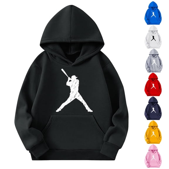 Sriper Girls' Graphic Fleece Hoodie, Cute Oversized Pullover with Pocket, Long Sleeve Winter Sweatshirt, Casual Kids Clothes 5 14T, Soft & Warm, Gift for Girls, Sudaderas para Niñas Size Black 4 T