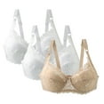 thumbnail image 1 of Sriper Lace Bralette Tops for Women with Support 3 Pack,Cute Sports Bras Large Bust, Bralette Full Figure Supportive Underwire,Solid Color Daily Bra Underwear No Rims Correa Para Mujer,Beige 2X, 1 of 6