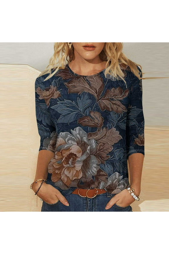 Ladies 3/4 Sleeve T Shirts Plus Size,Black L,Womens New Arrivals Clothing,Three Quarter Length Ladies Shirts,Camisetas Mujer,Placed Recently By Me