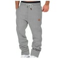 thumbnail image 1 of Sriper Men's Straight Leg Winter Tracksuit Pants Casual Pocket Joggers,Thermal Workout Pants with Elastic Waist, Wide Leg Trousers,Pants para Gym Gray 3X, 1 of 4