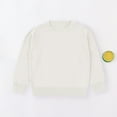 thumbnail image 1 of Sriper Toddler Kids Round Neck Sweater Casual Long Sleeve Knit Pullover Soft Warm Fleece Solid Colors for Boys Girls Ages 1-10 Lightweight Comfortable Great for Everyday Wear White 7-8Years, 1 of 5