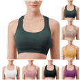 thumbnail image 1 of Sriper Wireless Sport Bras for Large Breasted Women,Workout Bralette Wireless Front Closure Lightly Padded, Sostenes Deportivos Para Mujer,Green L, 1 of 5
