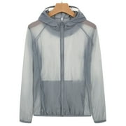 Sriper Womens Waterproof Raincoat, Lightweight Windproof Jacket, Plus Size Packable Cardigan Style, Hiking Rain Gear, Impermeables Para Mujer Gray 2X