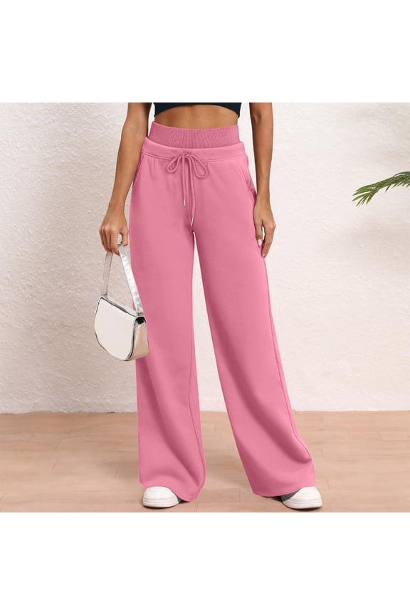 Women's Windproof Thermal Pants Fleece Lined Outdoor Joggers,Fall Hiking Wide Leg Trousers,Winter Running Sweatpants,Pantalones para Mujer Aventura Pink XL