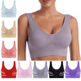thumbnail image 1 of Mifsaly Womens Cotton Sports Bras 46C Supportive Bras No Underwire Everyday Basic Sleeping Bra Sostenes Para Mujer Levanta Busto, 1 of 7
