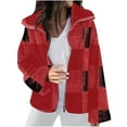 thumbnail image 1 of Sriper Womens Fleece Jacket Sherpa Lined Zip Up Plaid Flannel Coat Open Front Knit Cardigan Long Sleeve Lapel Ladies Jackets Lightweight Outerwear Preppy Clothes 2024, 1 of 5