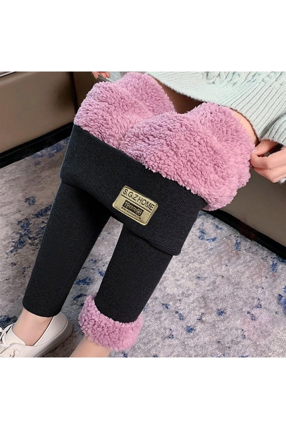 Womens' Fleece Lined Leggings Thermal Tummy Controls Comfy Pant Winter Thicken Warm Yoga Pants Fuzzy Long Trousers Loungewear and Homewear Cold Weather Comfy Clothing