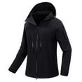 thumbnail image 1 of Sriper Womens Plus Size Waterproof Rain Jacket Lightweight Hooded Raincoat Windbreaker Jacket Packable Rain Coat Long Sleeve Fall Winter Jackets with Hoodie Ladies Fall Outfits Chaqueta Black 3X, 1 of 7