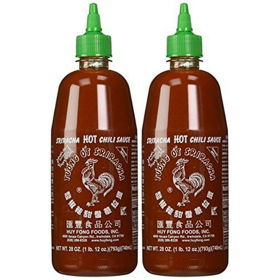Sriracha Chili Hot Sauce, 28 Ounce Bottle (Pack of 2)