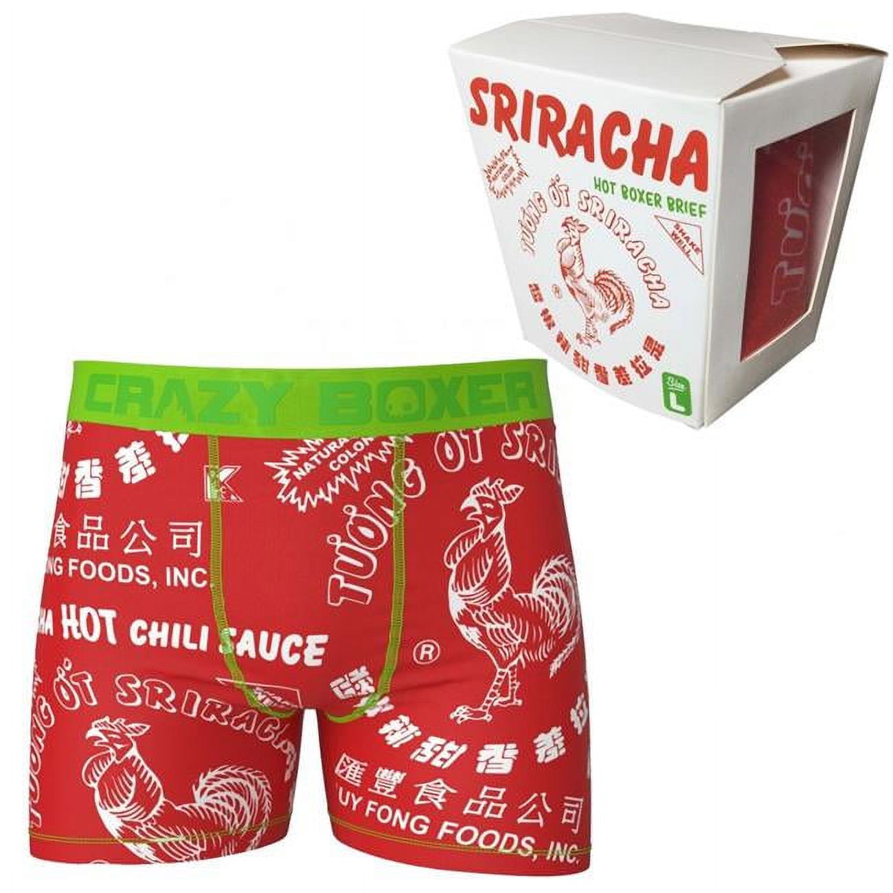 Sriracha Hot Chili Sauce Boxer Briefs in Chinese Take Out Container-XLarge - image 1 of 6