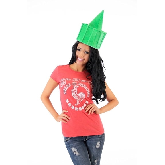 Sriracha Sauce Bottle Juniors Costume Shirt and Hat
