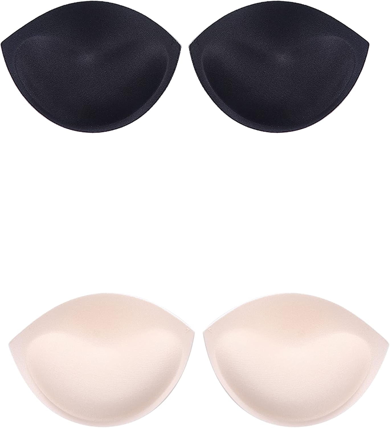 Srix 2 Pairs Bra Pads Inserts,Sponge Bra Pads Removeable Push Up Lift ...