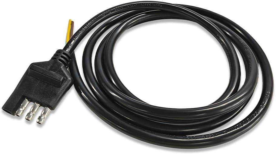Aufind 30FT 4 Pin 5 Wire Trailer Wiring Harness Kit - 18AWG Copper, For Tail/Brake Lights & Turn Signals