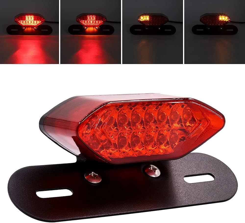 Srix Motorcycle LED Tail Light, Motorcycle Brake Light Rear Stop Lamp ...