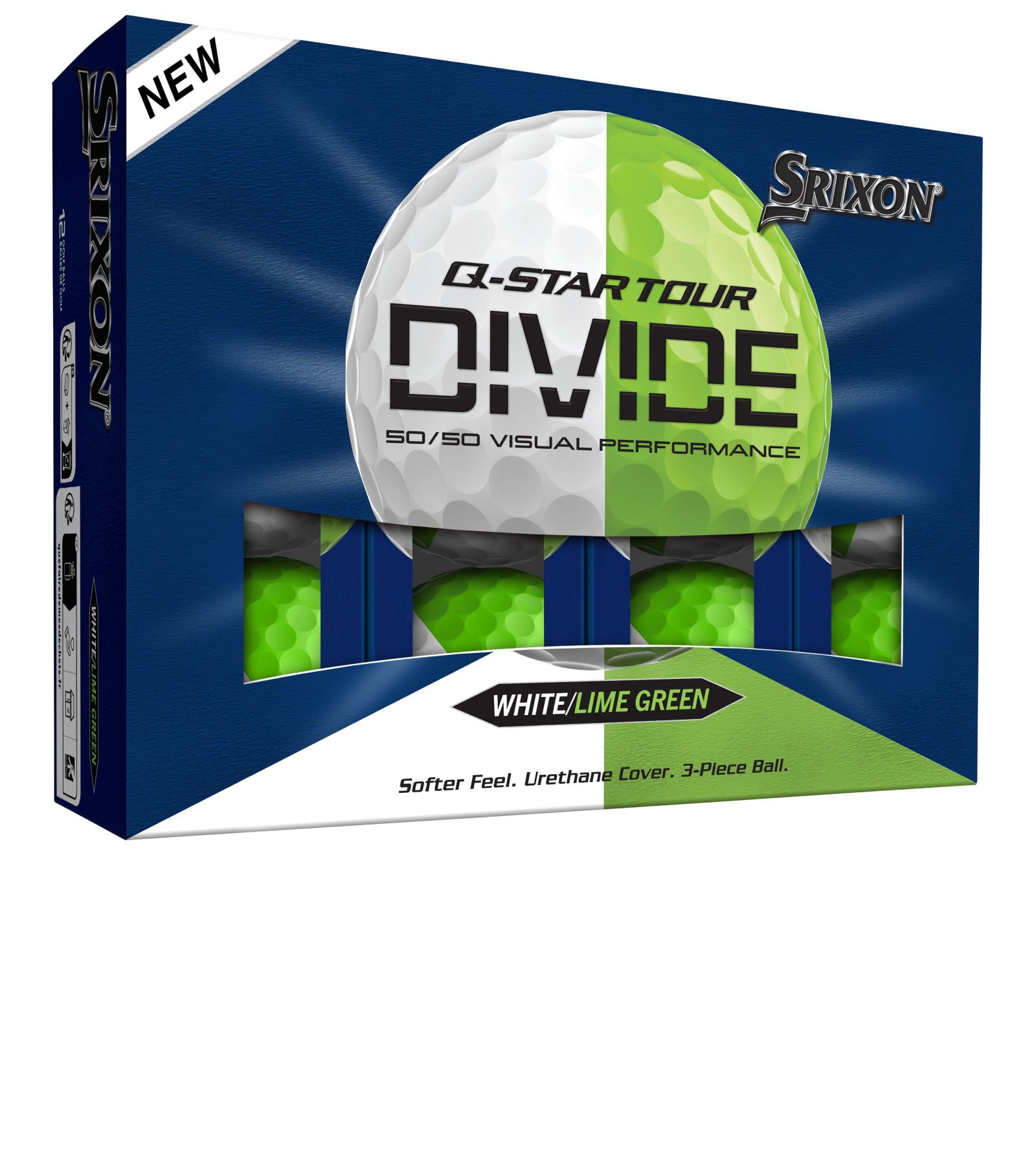 Srixon Q-Star Tour Divide 3 1 Dozen Golf Balls New