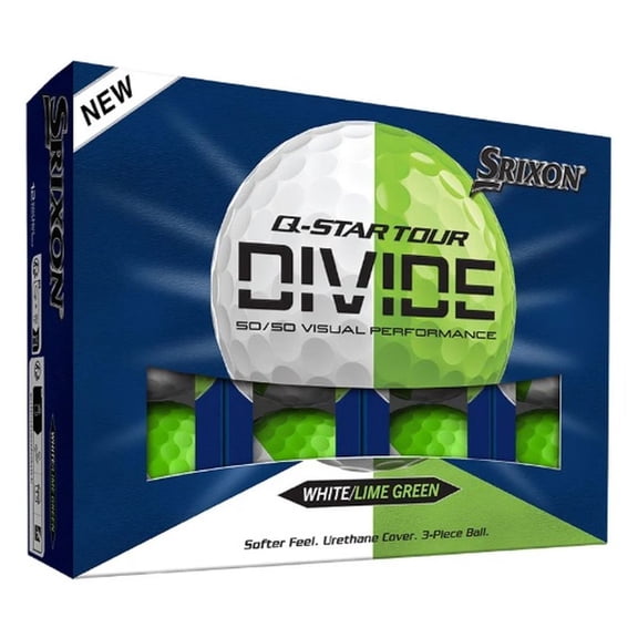 Srixon Q-Star Tour Divide Golf Balls (White/Green, 12pk)1dz 2026 NEW