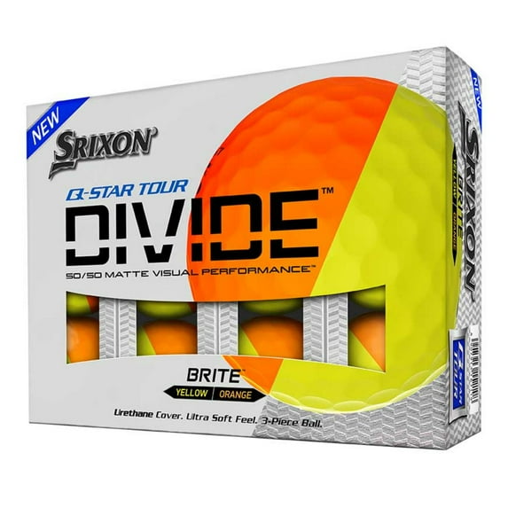 Srixon Q-Star Tour Divide-Orange Yellow-Dozen