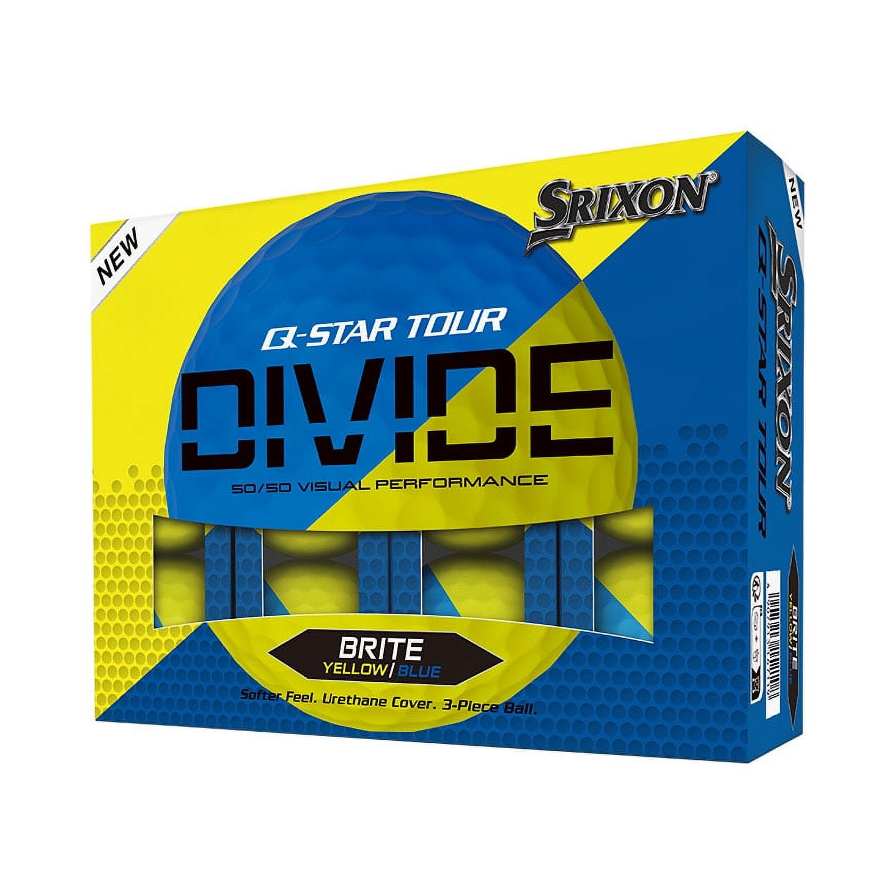 Srixon Z-Star Divide Golf Ball White-Yellow Dozen - Walmart.com