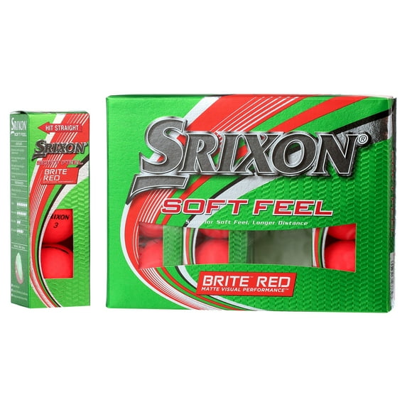 Srixon Soft Feel Brite Red Golf Ball Dozen
