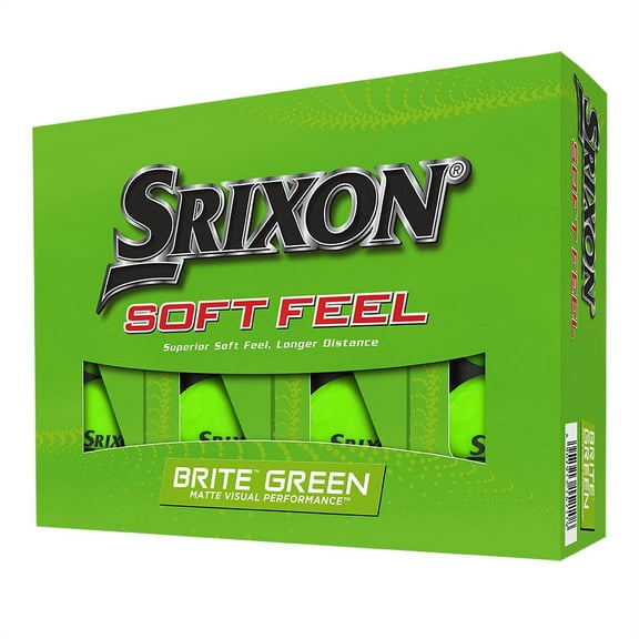 Srixon Soft Feel Longer Distance Golf Balls, Green Dimple Design, 145 lb